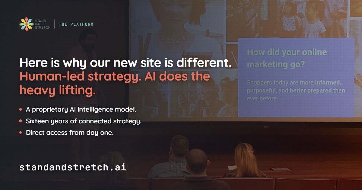 Stand And Stretch AI. Human-led strategy supported by a proprietary AI intelligence model. Lucas Shaffer in Columbus, GA.