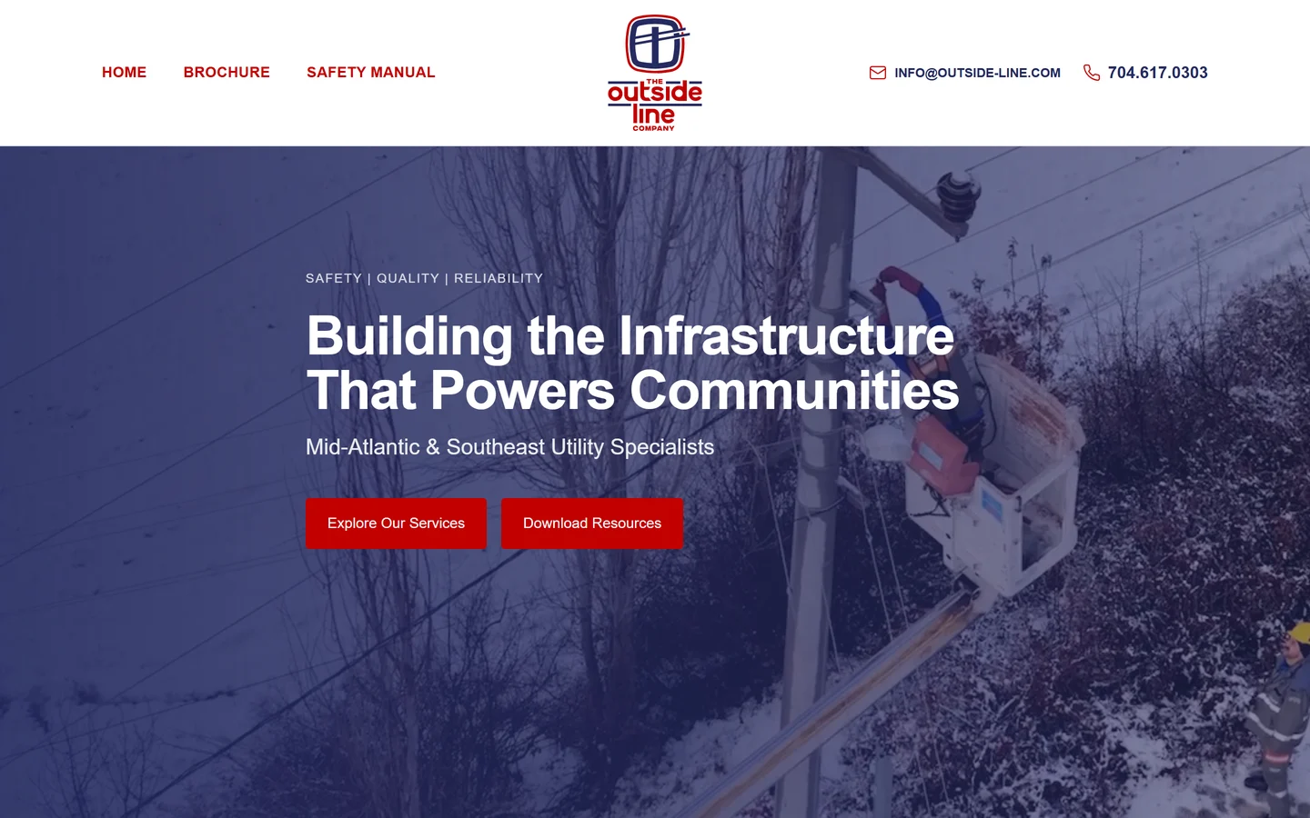 The Outside Line Company website screenshot