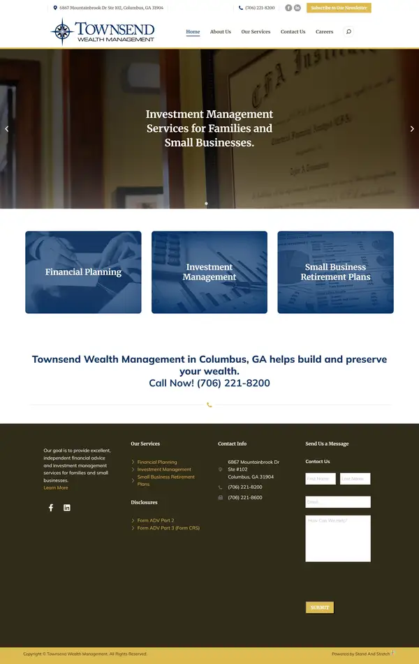 Townsend Wealth Management website screenshot