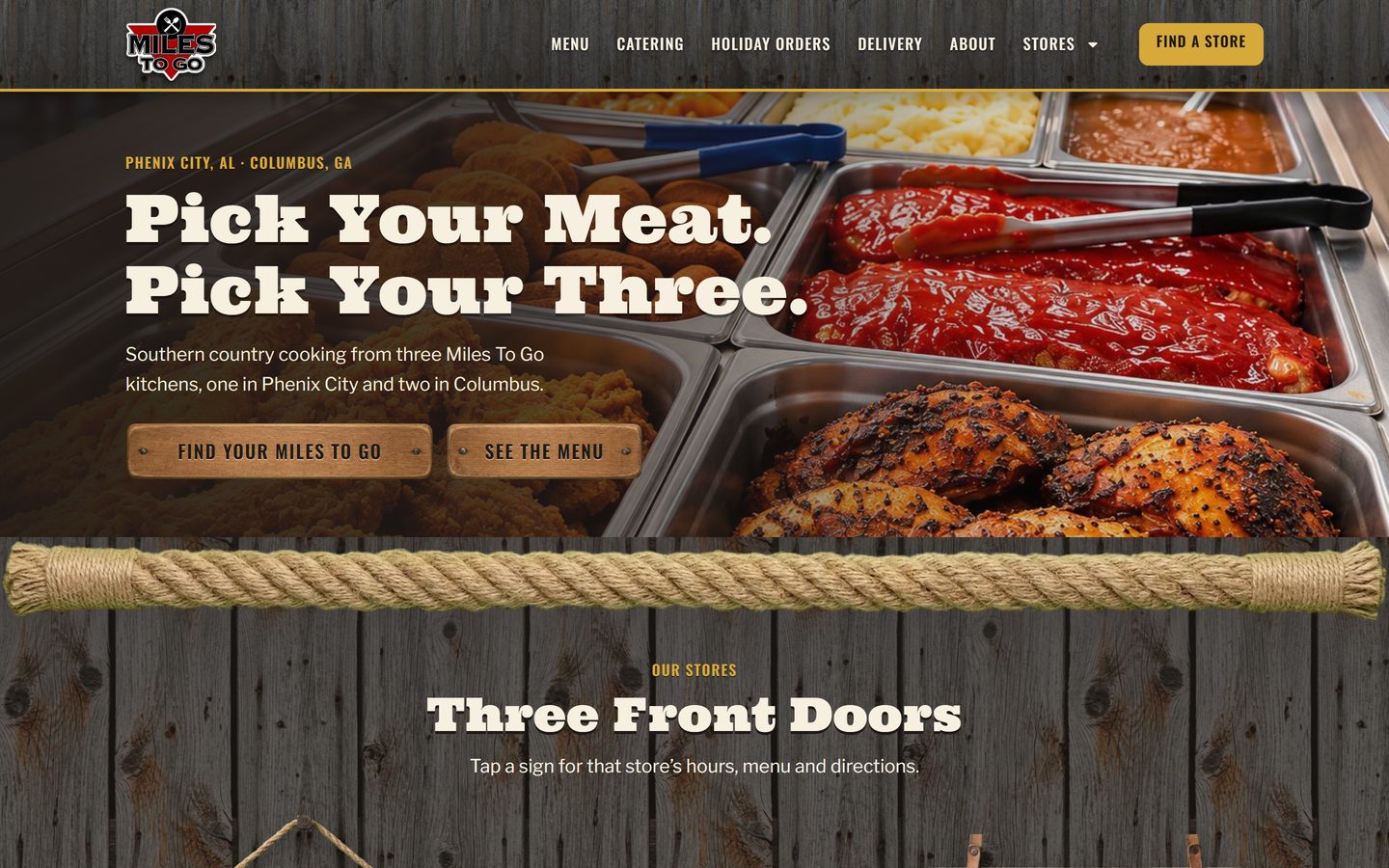 Miles To Go website on desktop