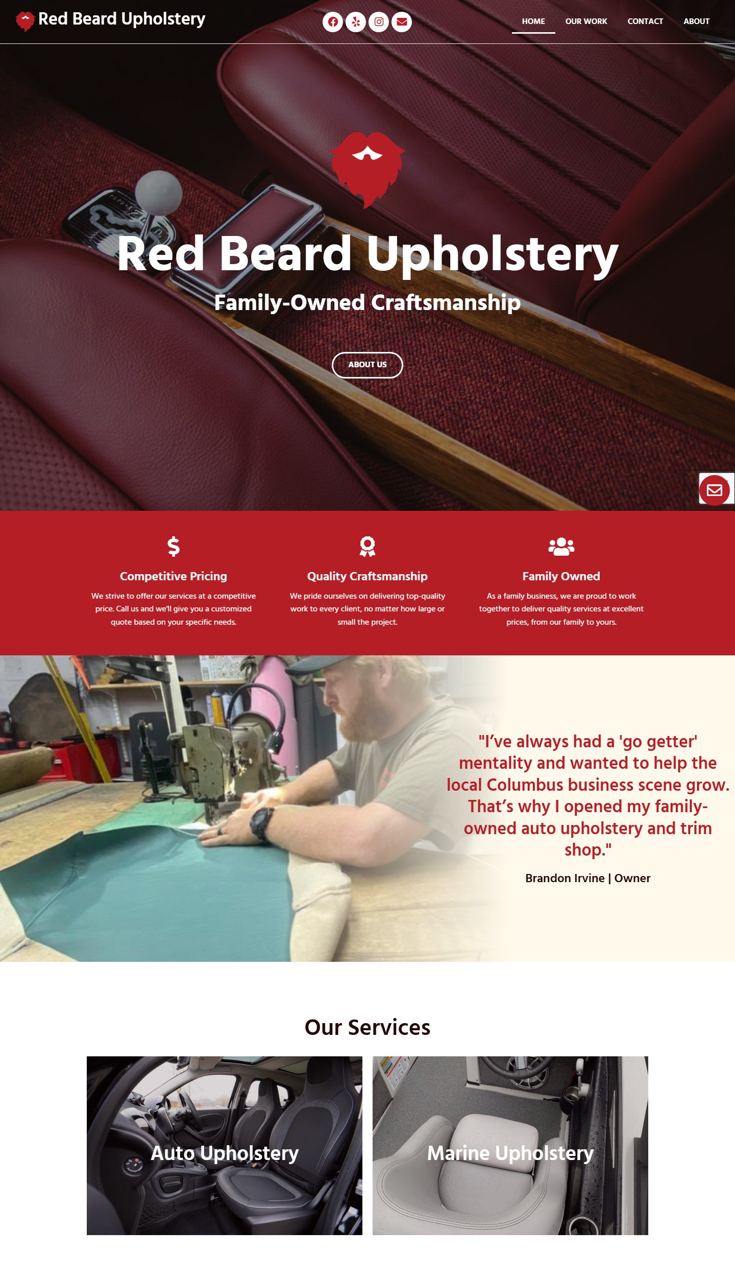 Red Beard Upholstery The Home Page
