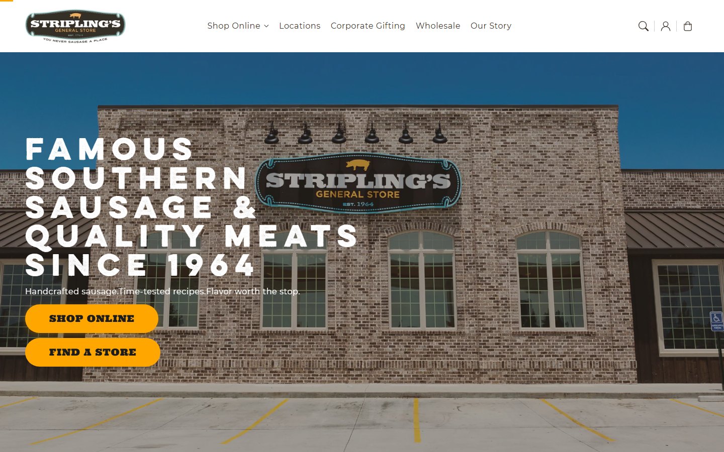Striplings General Store new website built by Stand And Stretch